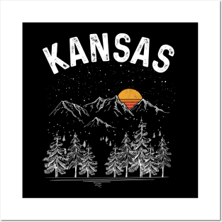 Vintage Retro Kansas State Posters and Art